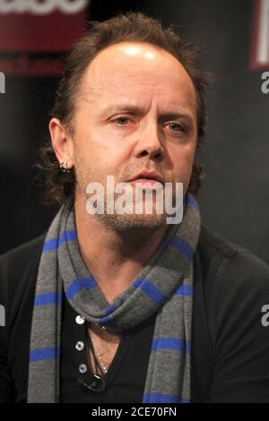 Manhattan, Stati Uniti d'America. 15 gennaio 2007. NEW YORK - GENNAIO 14: Rock & Roll Hall of Fame Inductee, Lars Ulrich of metallica partecipa all'annuncio inductee Rock & Roll Hall of Fame 2009 al Fuse Studios il 14 gennaio 2009 a New York City. Persone: Lars Ulrich Credit: Storms Media Group/Alamy Live News Foto Stock