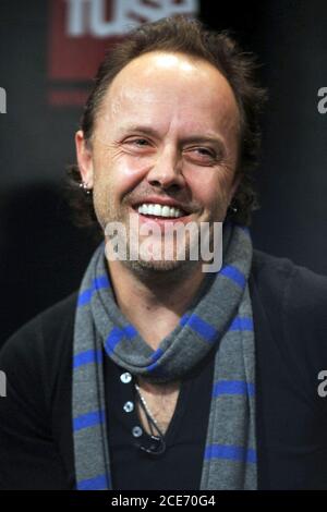 Manhattan, Stati Uniti d'America. 15 gennaio 2007. NEW YORK - GENNAIO 14: Rock & Roll Hall of Fame Inductee, Lars Ulrich of metallica partecipa all'annuncio inductee Rock & Roll Hall of Fame 2009 al Fuse Studios il 14 gennaio 2009 a New York City. Persone: Lars Ulrich Credit: Storms Media Group/Alamy Live News Foto Stock