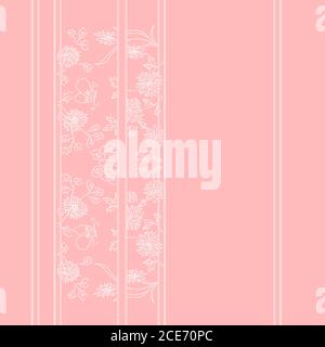 Tradizionale giapponese Pink sfondo modello, la texture fiori Illustrazione Vettoriale