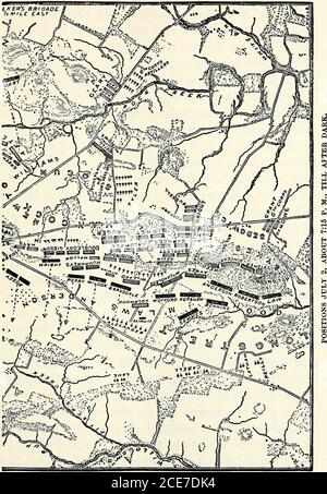 . Abraham Lincoln : una storia . GETTYSBURG 257. 1863. VOL.VI-17 258 ABRAHAM LINCOLN cap. ix. Ewell, tentando di realizzare questo piano, assaultedthe undicesimo corpo con notevole energia e con tale successo che il generale Howard è stato compellato per chiamare Hancock per assistenza; esenta una brigata sotto il colonnello Samuel S. Carroll, che rapidamente ha spinto la forza assaultante da thehill. Ma più tardi, quando il diritto estremo della linea federale era stato quasi deluso dal ritiro delle truppe per reimporre la sinistra, Gen-eral Johnson, al comando della vecchia Stonewall division, fece un ener Foto Stock
