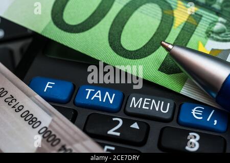 Online Banking, generatore ottico di chipTAN Foto Stock