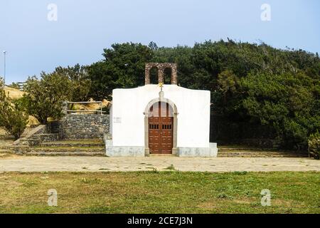 Piccola cappella Ermita de Santa Clara sopra Valhermoso sul isola la Gomera Foto Stock