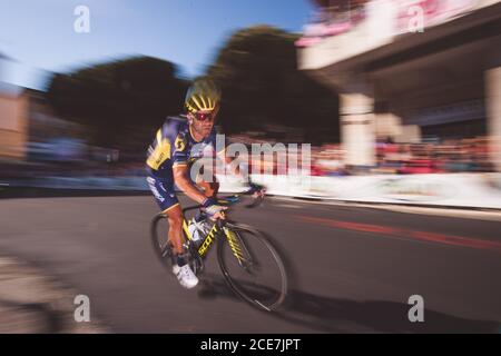 Giro d'Italia fase 5 Pedara a Messina. 10 maggio 2017. Tuft. Vena Foto Stock