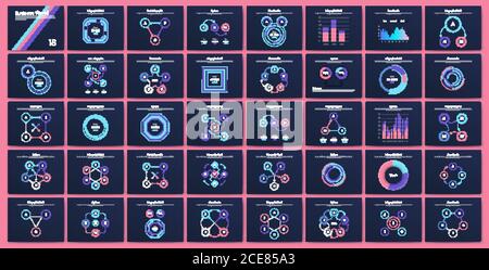 Grande insieme di elementi infografici. EPS10. Vettore stock. Illustrazione Vettoriale