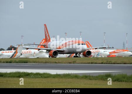 Aereo all'aeroporto Southend di Londra in Essex UK Foto Stock