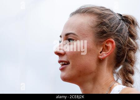 Utrecht, Paesi Bassi. 30 agosto 2020. UTRECHT, 30-08-2020, Atletiekbaan Nieuw Maarschalkerweerd, Nadine Visser durante il secondo giorno dei campionati olandesi di pista e campo. Credito: Pro Shots/Alamy Live News Foto Stock