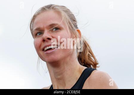 Utrecht, Paesi Bassi. 30 agosto 2020. UTRECHT, 30-08-2020, Atletiekbaan Nieuw Maarschalkerweerd, Suzanne Voorrips durante il secondo giorno dei campionati olandesi di pista e campo. Credito: Pro Shots/Alamy Live News Foto Stock