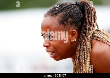 Utrecht, Paesi Bassi. 30 agosto 2020. UTRECHT, 30-08-2020, Atletiekbaan Nieuw Maarschalkerweerd, Jamile Samuel durante il secondo giorno dei campionati olandesi di campo e pista all'aperto. Credito: Pro Shots/Alamy Live News Foto Stock