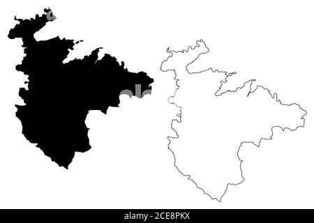 Regione del Nord (Repubblica di Malta, isola, arcipelago, regioni di Malta) mappa illustrazione vettoriale, abbozzamento Regjun Tramuntana mappa Illustrazione Vettoriale