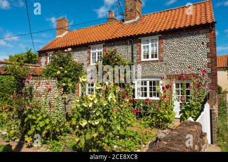 Un grazioso cottage Norfolk. Foto Stock