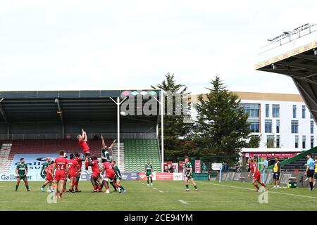 LONDRA, INGHILTERRA. 31 AGOSTO 2020 una vista generale dell'interno dello stadio durante la partita della Gallagher Premiership tra Londra Irlandese e Saracens allo Stoop, Twickenham. (Credit: Jacques Feeney | MI News) Credit: MI News & Sport /Alamy Live News Foto Stock