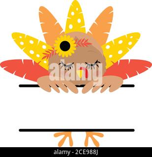Ringraziamento sfondo con la Turchia per felice festa del Ringraziamento Illustrazione Vettoriale