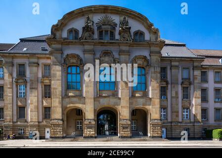 D-Moenchengladbach, Niers, basso Reno, Renania, Nord Reno-Westfalia, NRW, Land Court Moenchengladbach e locale palazzo di corte Moenchengladbach, tribunale, storico, art nouveau Foto Stock