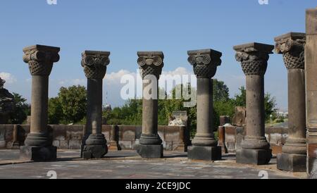 Cattedrale di Zvartnots rovine Foto Stock