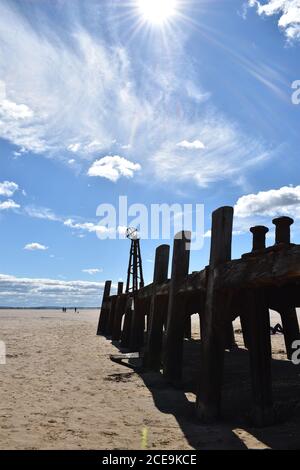 Il Molo Vecchio a Lytham St Annes Foto Stock