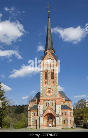 Chiesa evangelica luterana di San Trinità a Bad Elster, Sassonia, Vogtland, Germania, Europa Foto Stock