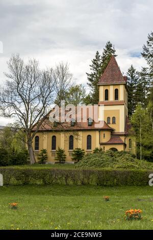 Chiesa cattolica di Santa Elisabetta a Bad Elster, Sassonia, Vogtland, Germania Europa Foto Stock