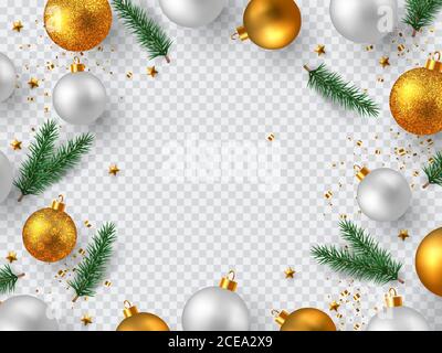 Elementi decorativi natalizi. Illustrazione Vettoriale