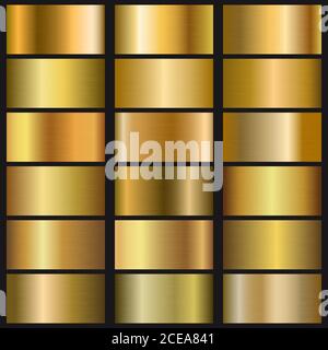 Set di sfumature dorate. Illustrazione vettoriale Illustrazione Vettoriale