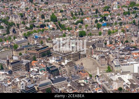 Aereo della città interna di Amsterdam, Paesi Bassi Foto Stock