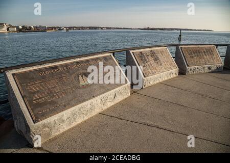 Monumento ai pescatori di Gloucester, Massachusetts Foto Stock