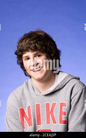 Austin, Texas: Ritratti di un ragazzo di tredici anni in studio. MR 22 gennaio 2008 ©Bob Daemmrich/ Foto Stock