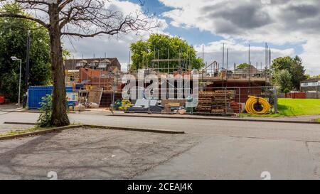 Nuovi lavori di costruzione su Woodrow, Redditch, Worcestershire, Regno Unito Foto Stock