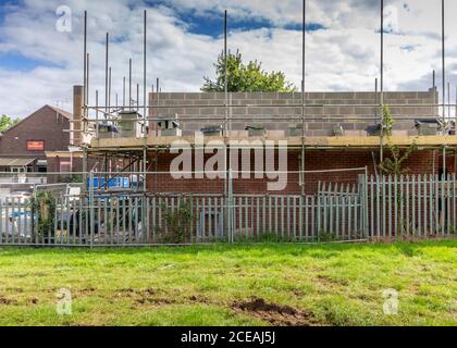 Nuovi lavori di costruzione su Woodrow, Redditch, Worcestershire, Regno Unito Foto Stock