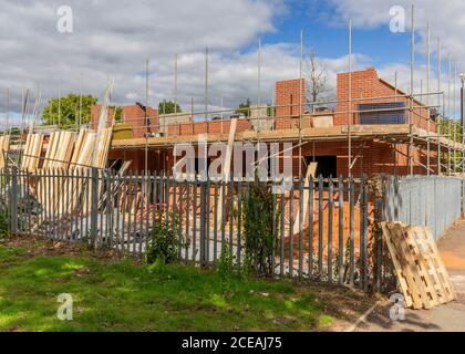 Nuovi lavori di costruzione su Woodrow, Redditch, Worcestershire, Regno Unito Foto Stock