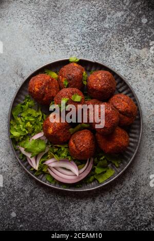 Falafel piatto medio orientale tradizionale Foto Stock