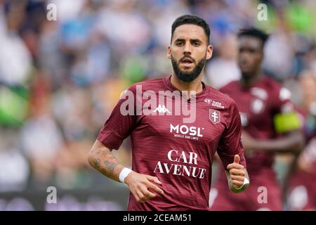 METZ, FRANCIA - 30 AGOSTO: Dylan Bronn di Metz durante la partita tra FC Metz e MONACO il 30 agosto 2020 a Metz, Paesi Bassi. *** Local Caption *** Dylan Bronn Foto Stock