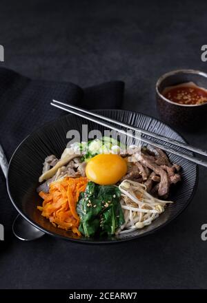 Bibimbap coreano cucina asiatica Foto Stock