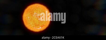 sole alieno, stella nana arancione Foto Stock