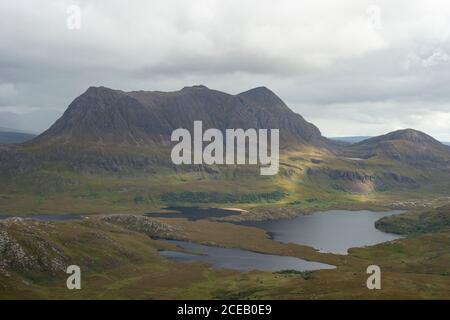 Loch Lurrgain e montagne, Scozia, Isole britanniche Foto Stock