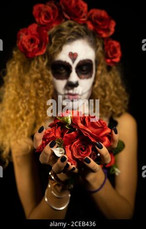 halloween compongono il cranio dello zucchero Foto Stock