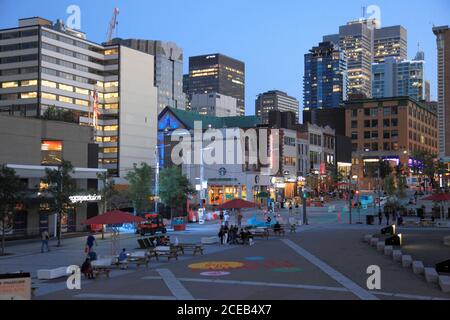 Canada, Quebec, Montreal, Quartier des Spectacles, Foto Stock