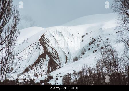 Grandi vette coperte di neve Foto Stock