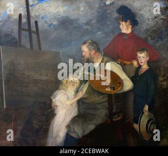 Blanche Jacques Emile - la Famiglia Thaulow - Scuola di Francese - 19 ° secolo Foto Stock