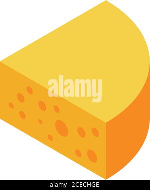 Icona del formaggio da fattoria, stile isometrico Illustrazione Vettoriale