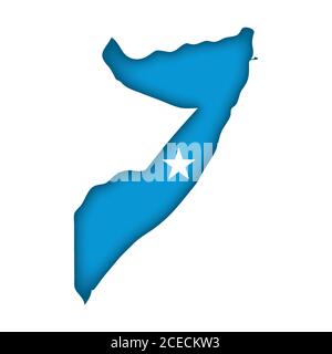 Bandiera della Somalia Illustrazione Vettoriale
