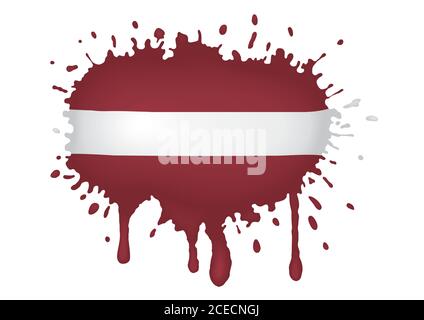 Bandiera della Lettonia Illustrazione Vettoriale