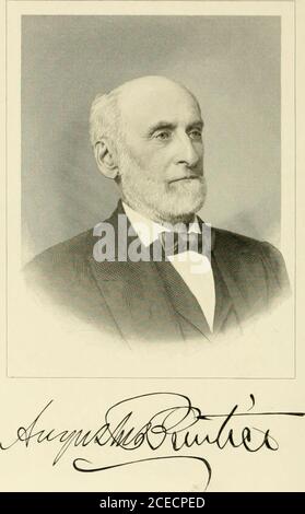 . Uomini prominenti e progressisti dello stato di New York;. AUGUSTUS PRENTICE IL soggetto della presente biografia fornisce un esempio di interestingesempio di un profondo newyorkese, che da tempo si è identificato con interestsine professionali e imprenditoriali nella metropoli, che ha avuto origine fuori della città e spentpraticamente tutta la sua vita al di fuori di essa, per quanto riguarda la sua casa e gli interessi domestici, intill la regione subiirbana dove ha vissuto è stato annesso alla città. La famiglia di Augustus Prentice è di origine inglese, ma è stata insediata in questo paese, e molti dei suoi membri haveris Foto Stock