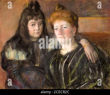Cassatt Mary - Madame Gaillard e sua figlia Marie-Thérèse - Scuola di francese - 19 ° secolo Foto Stock