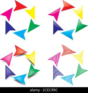 Frecce di circolare Illustrazione Vettoriale