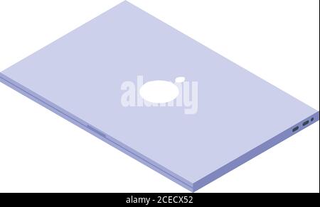 Icona disintossicante digitale per laptop, stile isometrico Illustrazione Vettoriale