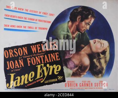 ORSON WELLES come Edward Rochester e JOAN FONTAINE come JANE EYRE 1943 regista ROBERT STEVENSON libro Charlotte Bronte sceneggiatura Aldous Huxley John Houseman e Robert Stevenson musica Bernard Herrmann 20 Century Fox Foto Stock