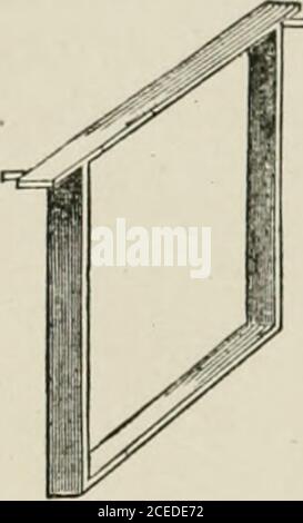 . Un libro sulle api. La loro storia, le loro abitudini e i loro istinti, insieme ai primi principi della moderna apicoltura per i giovani lettori. Ape e tutto ciò che sta succedendo all'interno: Cosa è giusto e cosa è sbagliato. CAPITOLO XXXI. IL FRAME-HIVE E I PRINCIPI DI ITSCONSTRUCTION. Nell'alveare moderno, tutto quello che ho parlato dell'ultimo capitolo, come più necessario, può essere doneperfettamente e con facilità. Questo è MoveableComb o Frame-Hive. È costruito in cento modi diversi, ma in tutto c'è il principio di grandezza della cornice mobile. In generale, si può dire che la parte principale di t Foto Stock