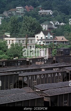 BLUEFIELD, WEST VIRGINIA CARBONE, BLUEFIELD FERROVIA GIUNZIONE, USA-1979 Foto Stock