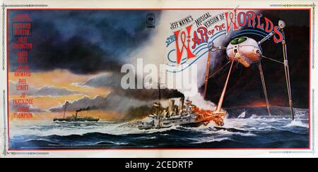 War of the Worlds (la versione musicale di Jeff Wayne), 1978. Doppio LP, copertina anteriore e posteriore, Zagabria, Croazia Foto Stock