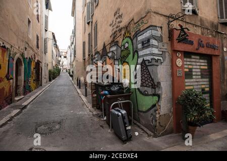 Quartiere le Panier di Marsiglia Foto Stock